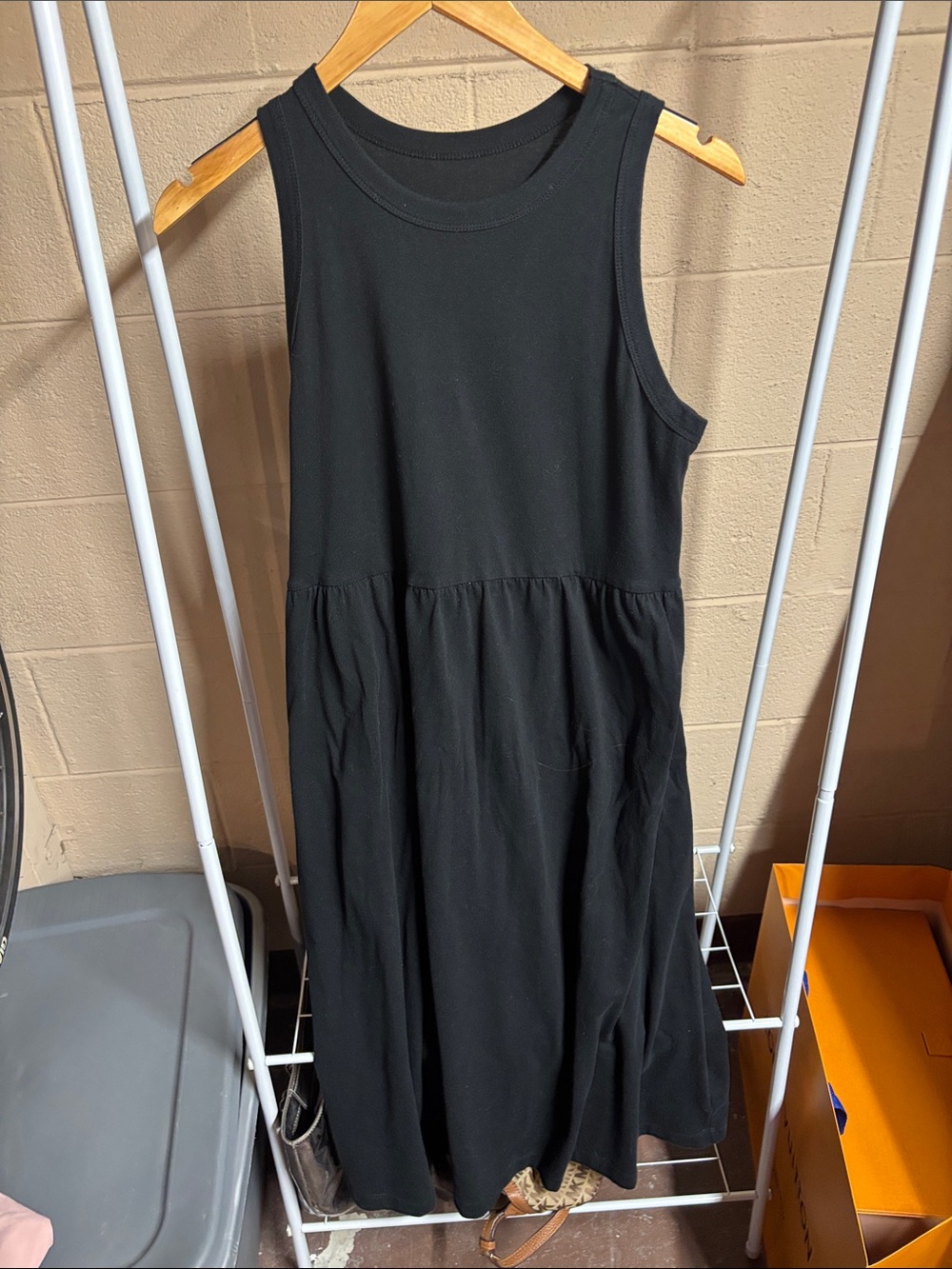 a new day Black Asymmetrical Tank Dress